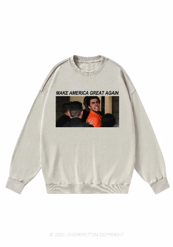 Luigi Yelling Y2K Washed Sweatshirts Cherrykitten Streetwear Style for 