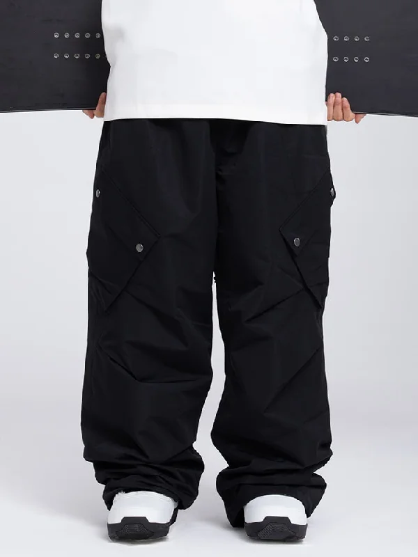 Women's Mountain Chill Swag Cargo Pockets Baggy Snow Pants Cashmere