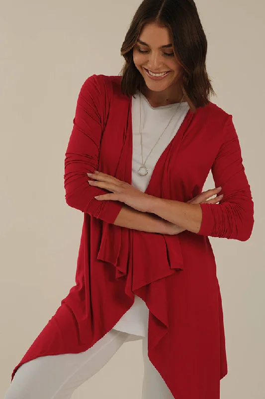 Waterfall Cardigan - True Red Vintage Women's 1970S 