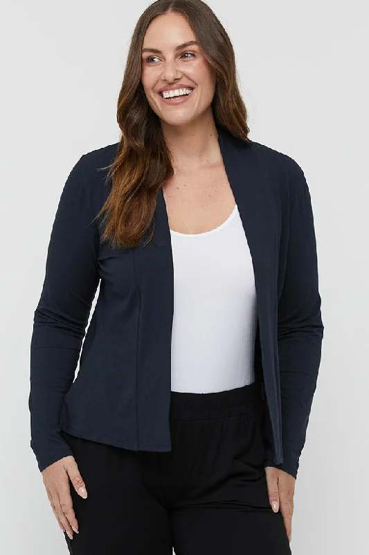 Everyday Cardi - Dark Navy Trendy Women's Oversized