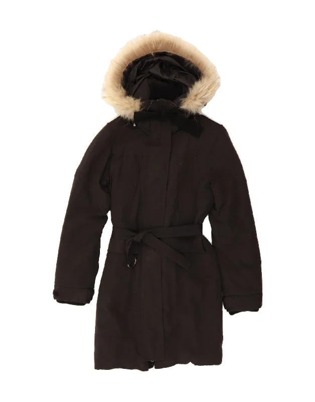 CONBIPEL Womens Esisto Hooded Padded Coat UK 16 Large Black Nylon Sustainable Organic