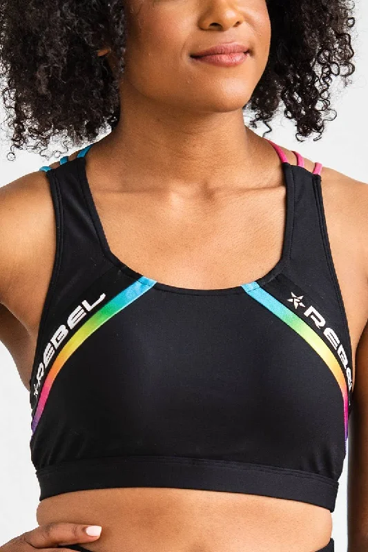 Reece Sports Bra in Rainbow Artistic Women's Avant - 