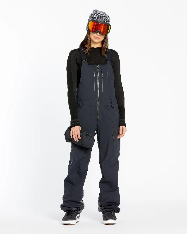 Womens Vs 3L Stretch Gore Bib Overalls - Black Polished Women's Silk