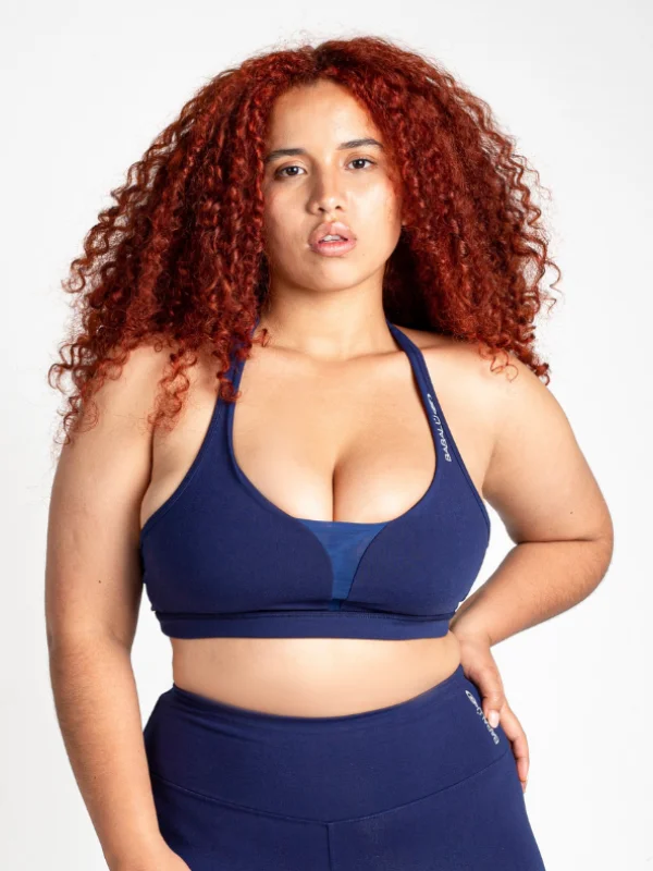 Sport Bra Energy Racerback With Mesh - Dark Blue Confident Women's Power