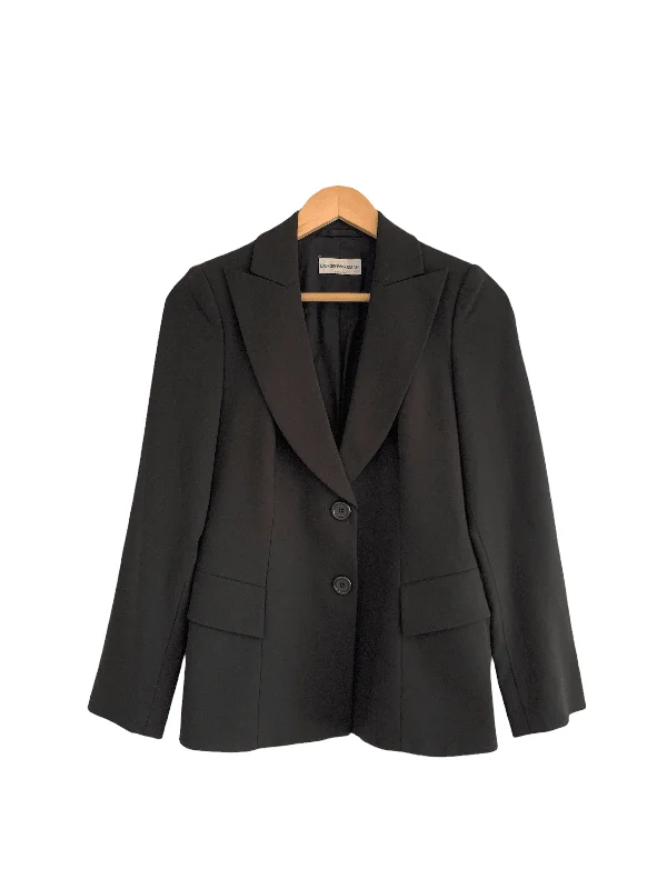 Emporio Armani Wool Single Breasted Jacket Black IT40 UK Size 8 Vacation