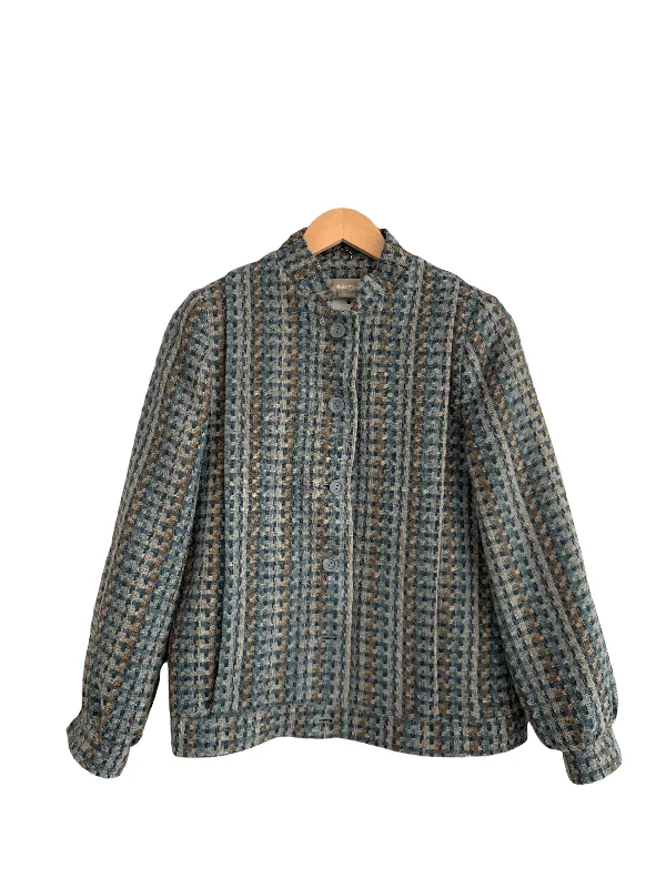 Pitlochry Wool Jacket Blue UK Size 12 Modern Women's Tech