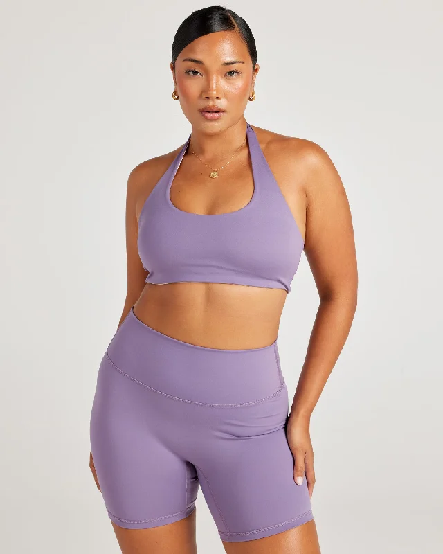 Aura Halter V2 Bra - Grape Relaxed Women's 