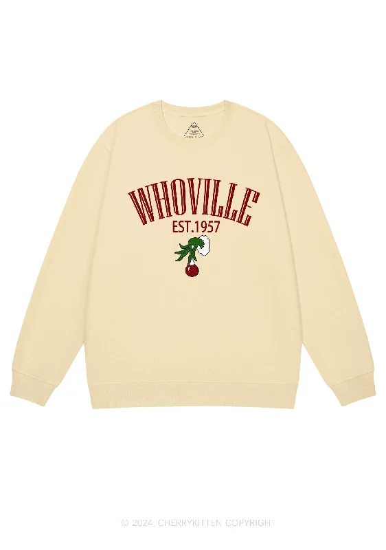 Christmas Whoville Y2K Sweatshirt Cherrykitten Traditional Women's Wool