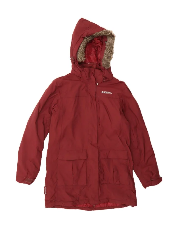 MOUNTAIN WAREHOUSE Womens Hooded Windbreaker Coat UK 10 Small Maroon Athletic Women's High - MOUNTAIN WAREHOUSE Womens Hooded Windbreaker Coat UK 10 Small Maroon Athletic Women's High -