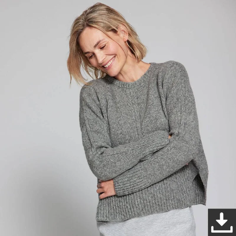 Pullover mit Kaschmir Strickset - Lana Grossa (PDF) Traditional Women's 