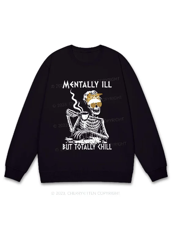 Mentally Ill Halloween Y2K Sweatshirt Cherrykitten Earthy Women's 