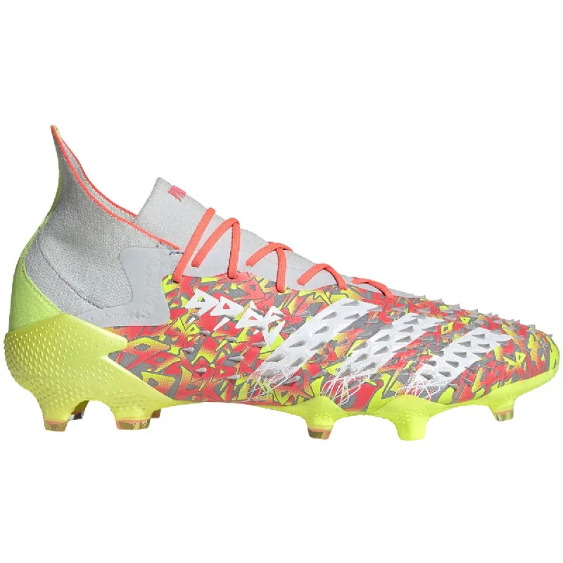 Adidas Predator Freak . 1 FG - CLEAR GREY/FTWR WHITE/SOLAR YELLOW Relaxed Women's 