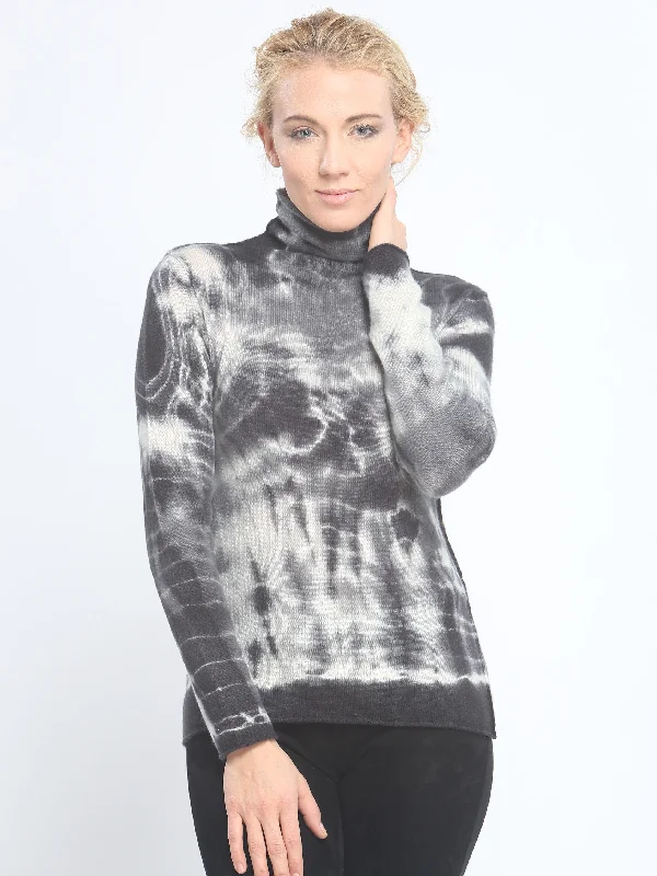 Hand Dye Turtleneck in Inner Mongolia Cashmere Sophisticated Women's Tailored