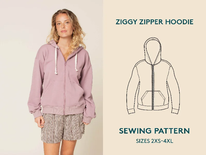 Zipper Hoodie - Sewing Pattern | Wardrobe By Me Vacation