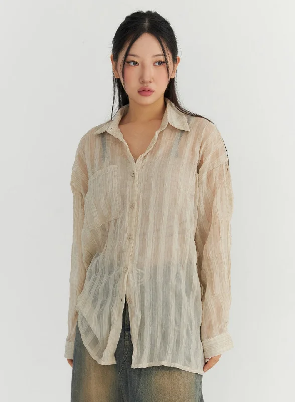 Oversized Mesh Shirt CO306 Modern Women's Tech