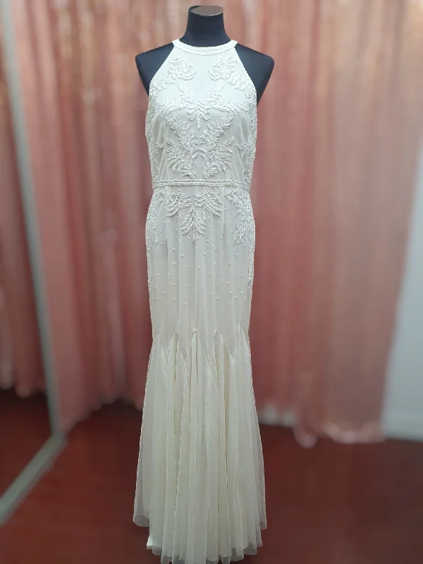 Beaded Halter Gown Feminine Women's Soft 