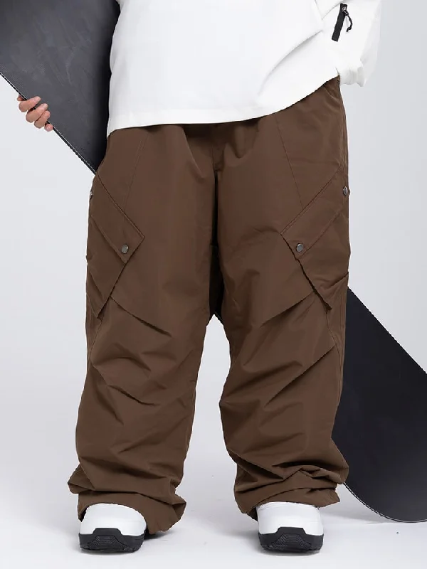 Men's Mountain Chill Swag Cargo Pockets Baggy Snow Pants Sleek Women's 