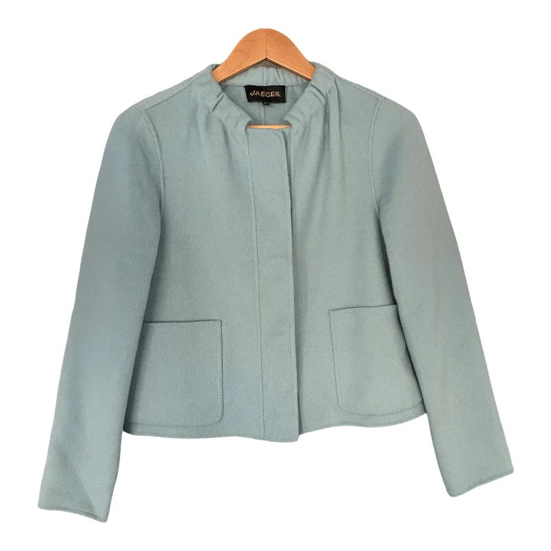 Jaeger Vintage Felted Wool Jacket Blue Size XS Earthy Women's Hemp - based