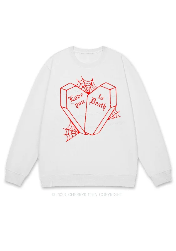 Love You To Death Halloween Y2K Sweatshirt Cherrykitten Modern Women's 