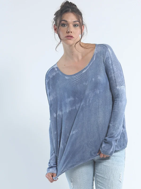 Hand Painted Slouchy Pullover Scandinavian