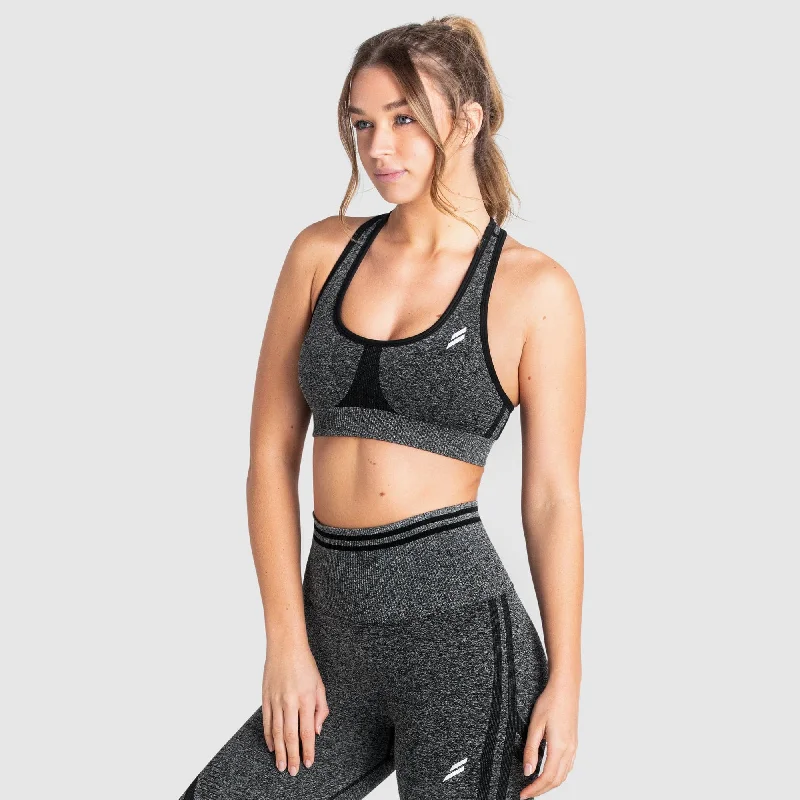DYE Scrunch Seamless Crop - Black Marl European