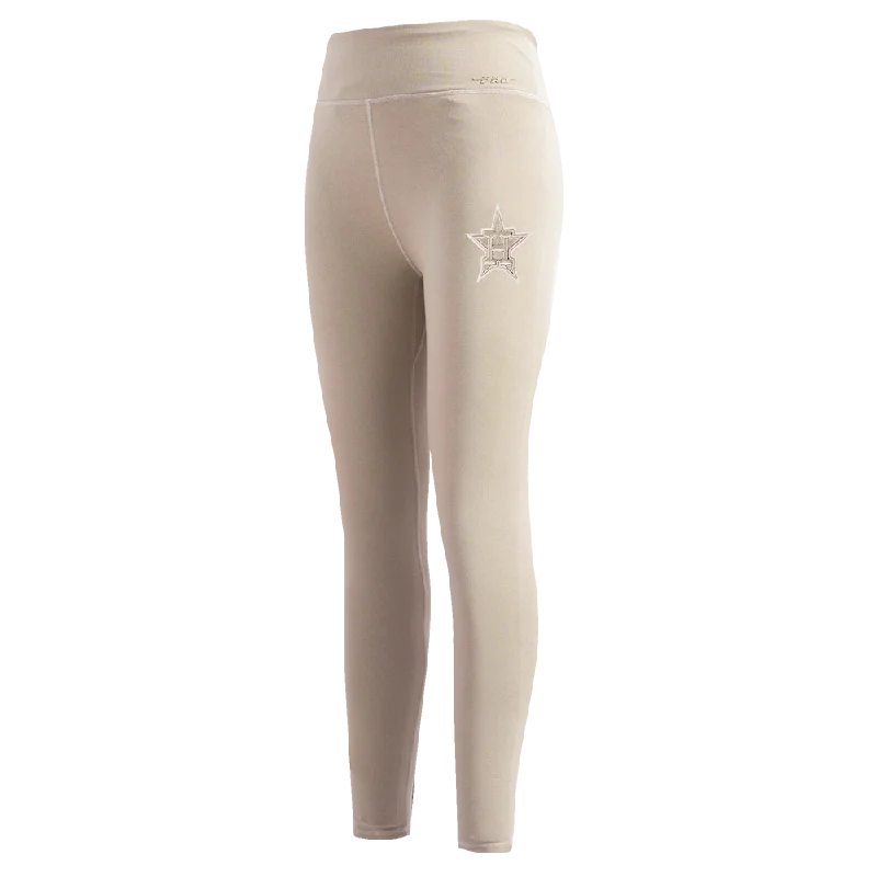 MLB HOUSTON ASTROS NEUTRAL WOMEN'S JERSEY LEGGING (TAUPE) Feminine Women's Soft 