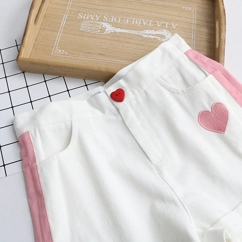 Embroidered casual shorts PL20731 French