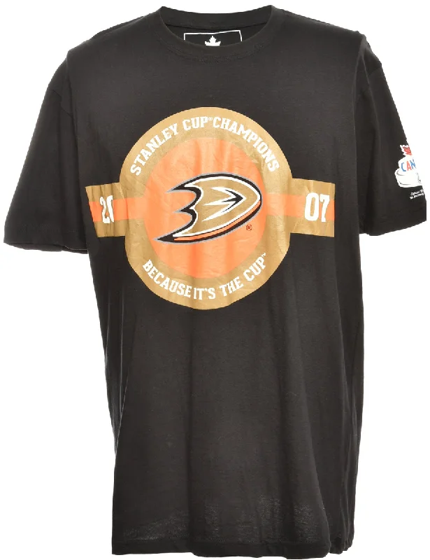 NHL Black Sports T-shirt - L Scandinavian