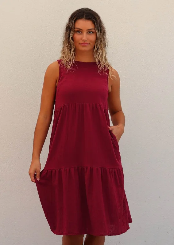 Tully Dress Tibetan Red Modern Women's Tech