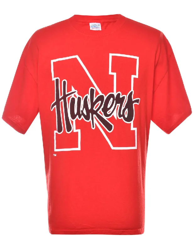 Huskers University of Nebraska Printed T-shirt - XL Business