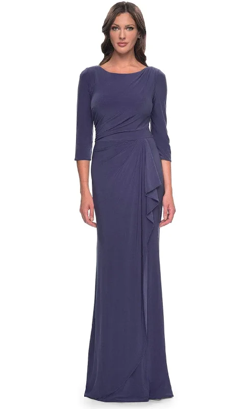 La Femme 30814SC - Jersey Quarter Sleeve Evening Dress Sharp Women's Italian