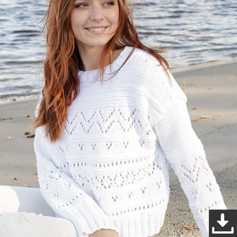 Pullover Frosted Mountains Sweater Strickset - Drops (PDF) Monochromatic All - in - one