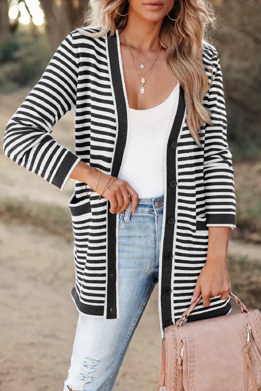 KaleaBoutique Long Sleeve Button up Tunic Cardigan Modern Women's 