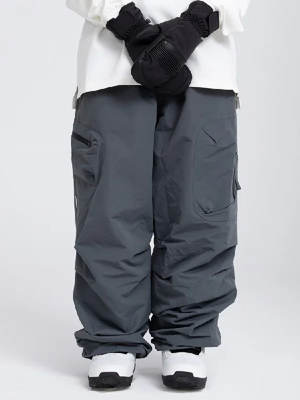 Men's Prime Mountain Baggy Snow Pants with Dual Side Cargo Pockets Feminine Women's Soft 