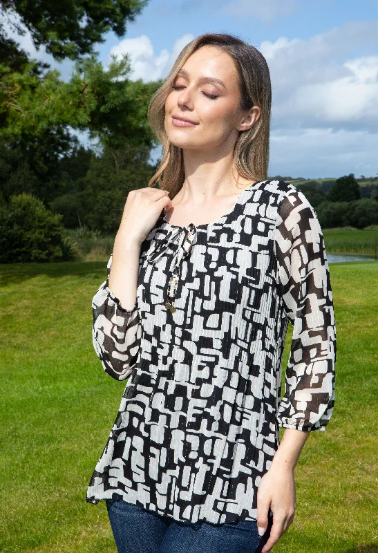 Monogram Plisse Pleated Top Vacation