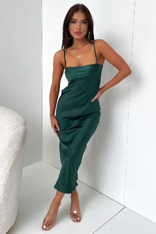 Midnight Dress - Emerald Laid - back Women's Vibe