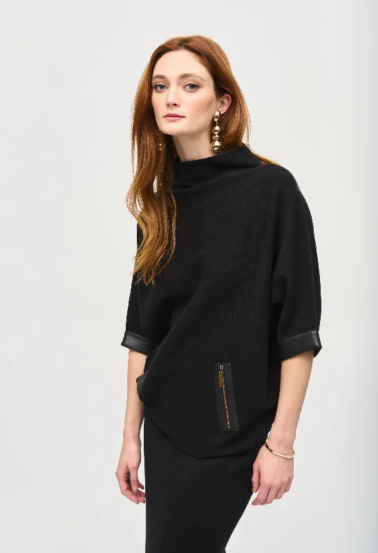 Cowl Neck Dolman Top Laid - back Women's Vibe