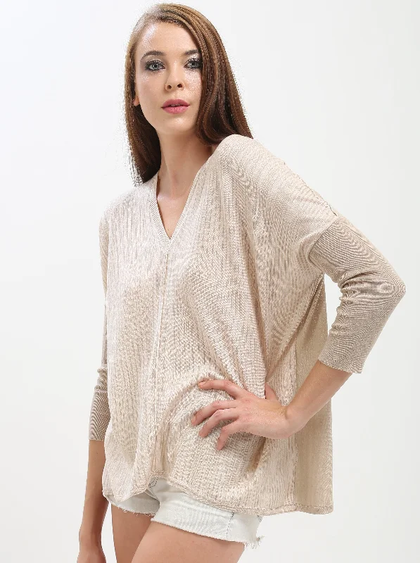 Yarn Dye V Neck Pullover Tough Women's Military - inspired