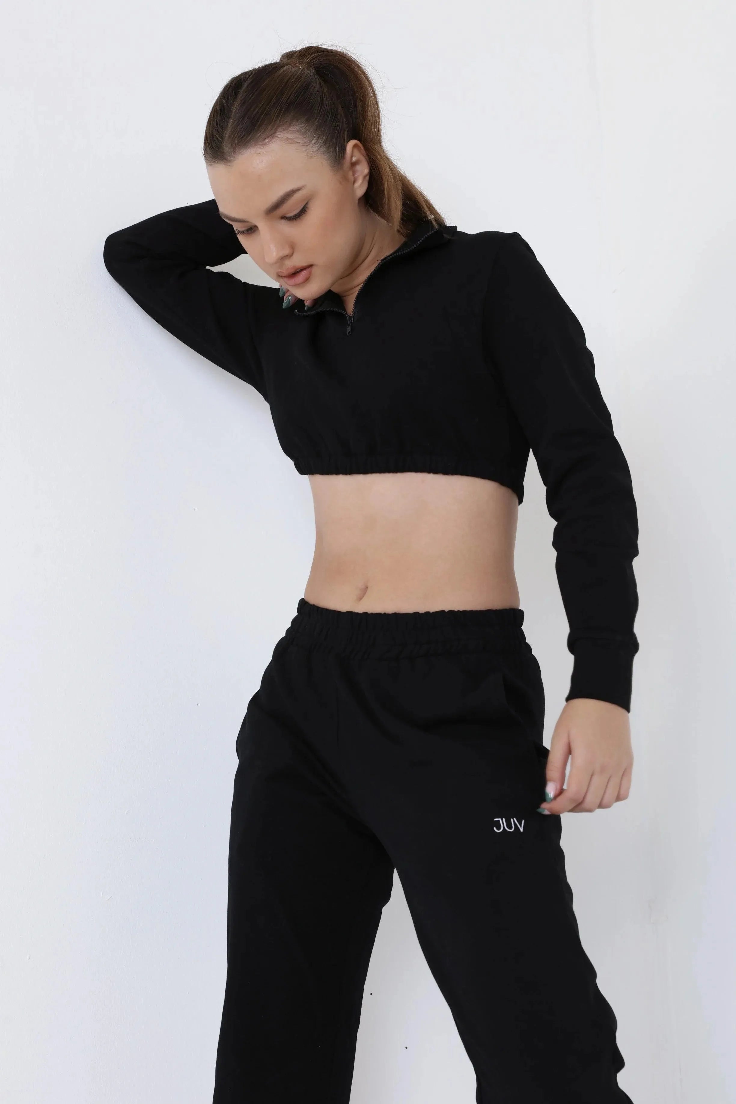 Cozy cropped sweatshirt Unique Women's Upcycled