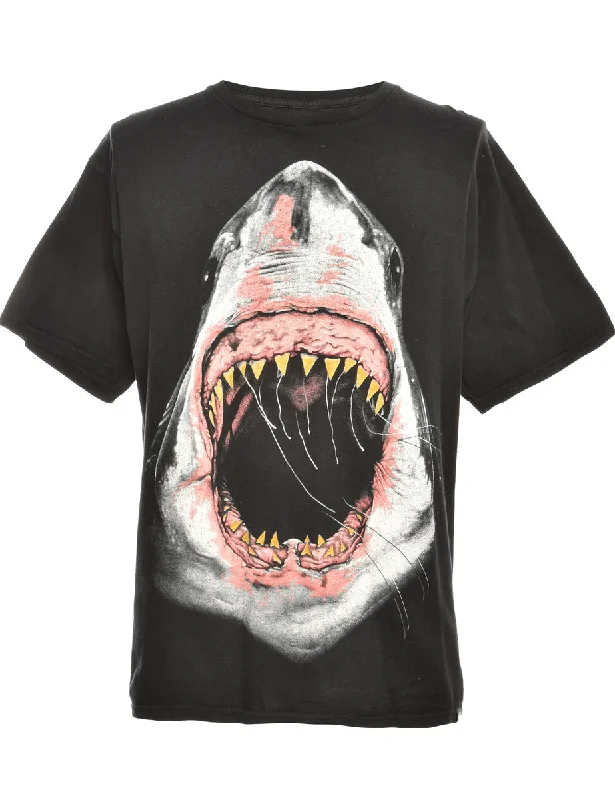 Black Shark Animal T-shirt - M Dynamic Women's Moto