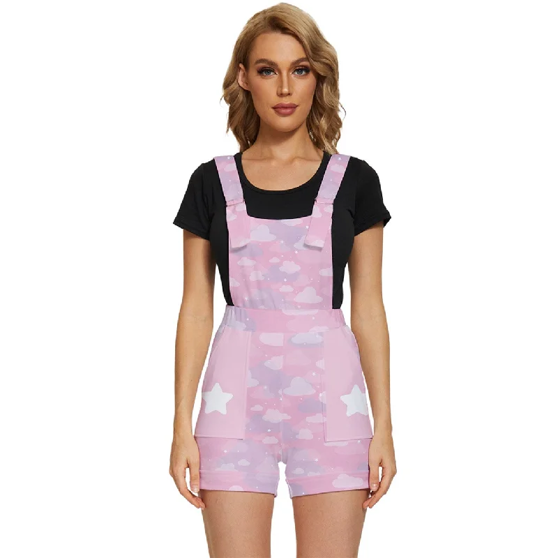 Starcrossed Skies Pink Romper Refined Women's 