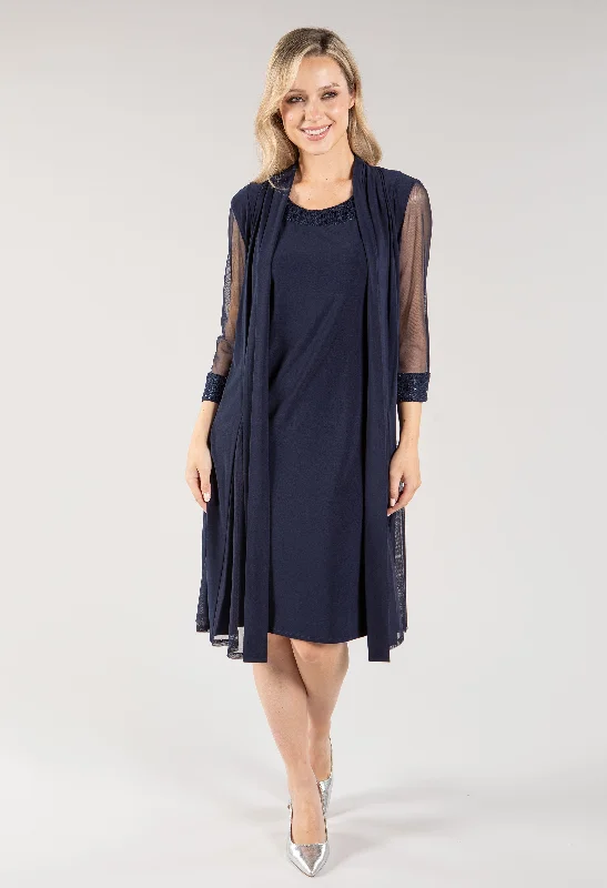 Midi Dress Two Piece Set Classic Women's Pin - striped