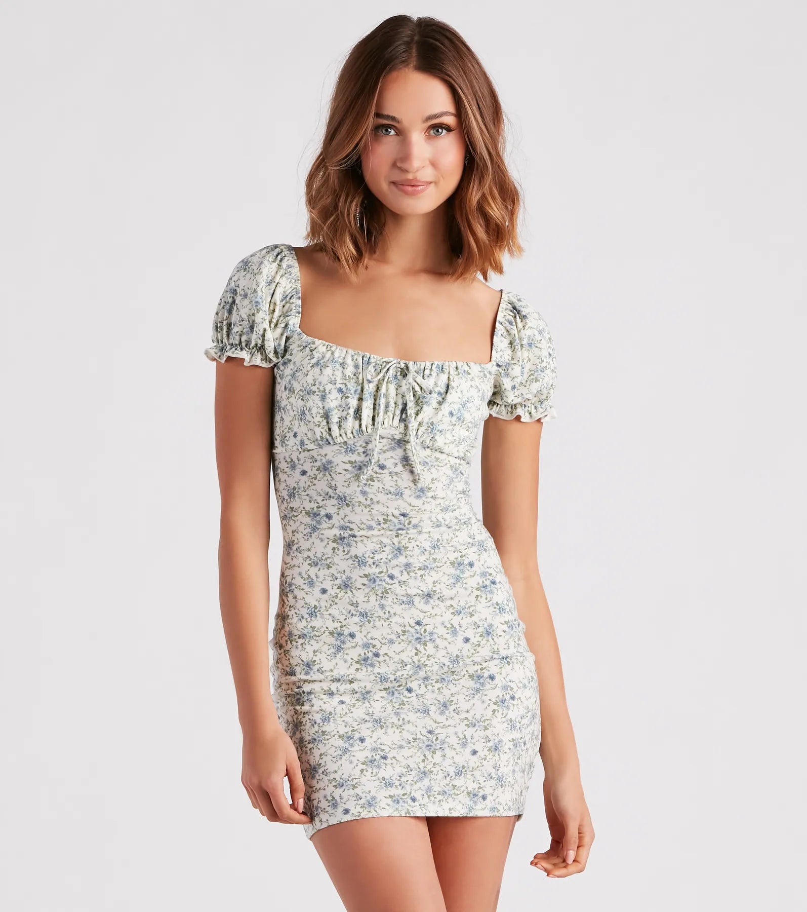 Feelin' Fresh Ditsy Floral Mini Dress Sustainable Organic