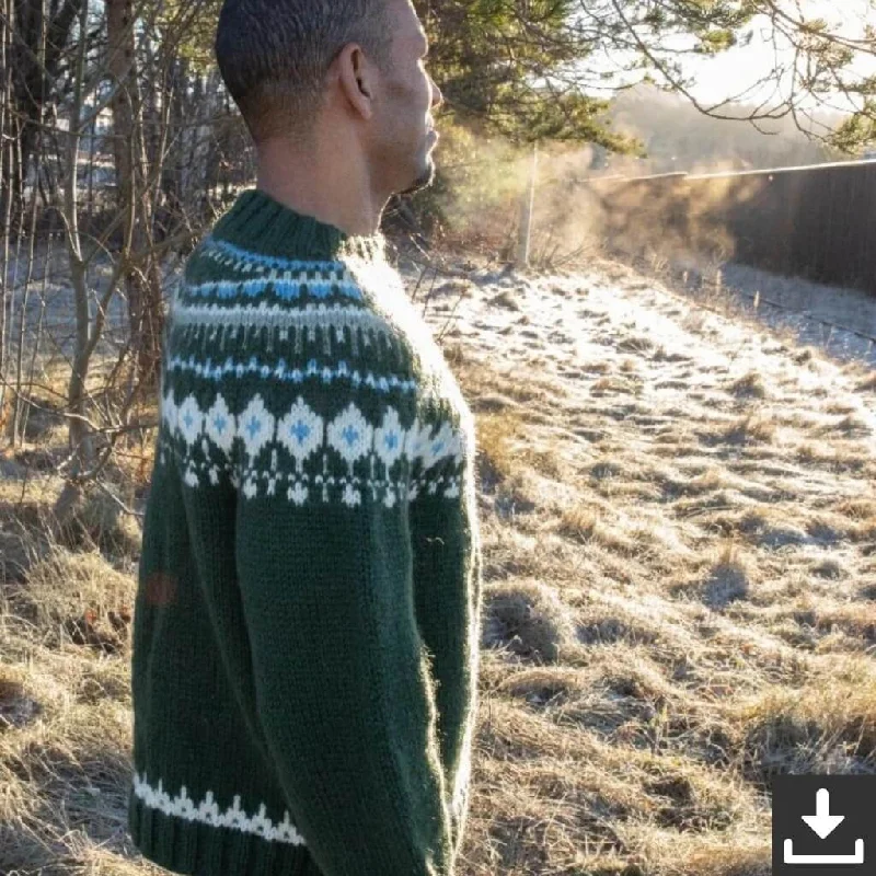 Weihnachtlicher Herren Pullover Strickanleitung - Sandnes Garn (PDF) European