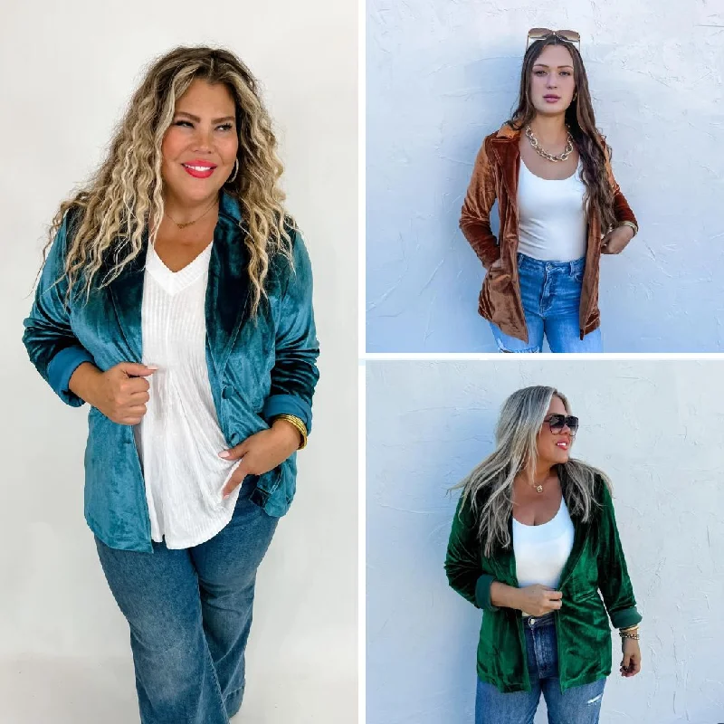 Velvet Blazer in Three Colors purpose