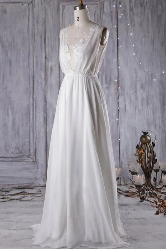 Affordable Chiffon A-line Wedding Dress Hip Women's Retro