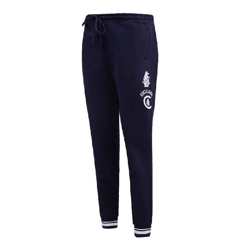 MLB CHICAGO CUBS RETRO CLASSIC WOMEN'S RIB SWEATPANT (MIDNIGHT NAVY) Tough Women's Military - inspired