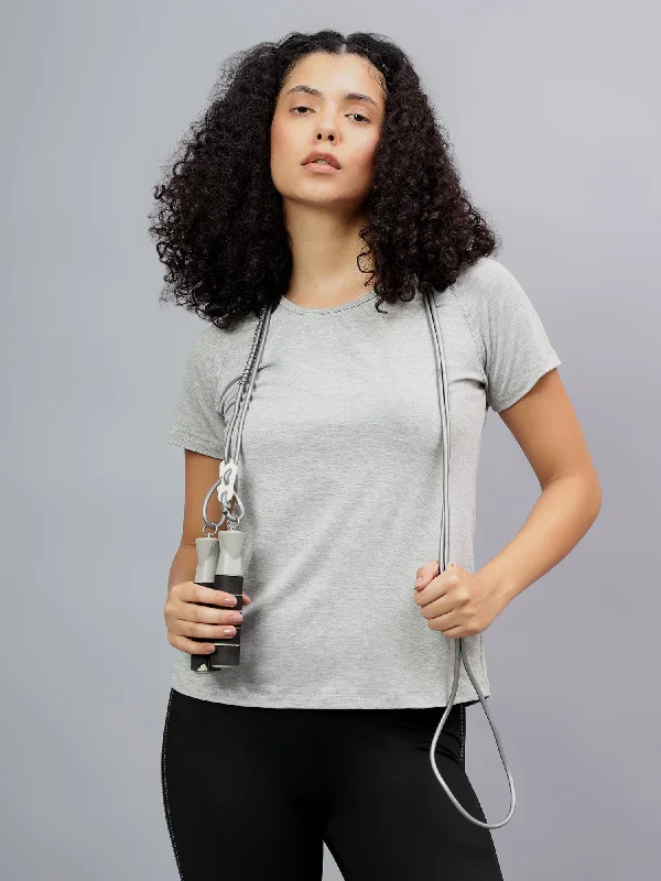 Fitkin Women's Grey Ecofriendly Active Tshirt Minimalist Women's Casual