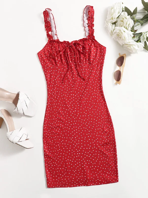 All Over Print Ruched Bust Sleeveless Straps Pencil Natural Short Womens Dress Stylish Women's Tropical 