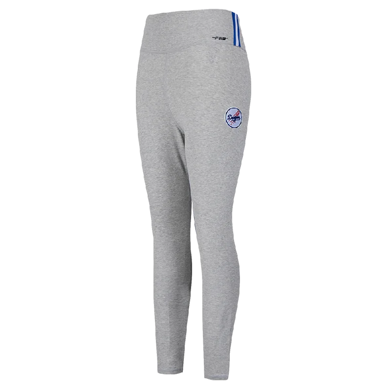 MLB LOS ANGELES DODGERS MASHUP WOMEN'S JERSEY LEGGING (HEATHER GREY) Classic Women's Tweed